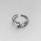 Sterling Silver Little Waves Toe Ring, Silver Rings, Pinky Ring