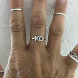 Sterling Silver XO Hugs and Kisses Ring