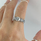 Sterling Silver Celestial Ring, Sun Ring, Silver Ring, Moon Ring, Star Ring, Boho Ring
