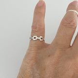 Sterling Silver Link Toe Ring, Silver Ring, Boho Ring, Link Ring