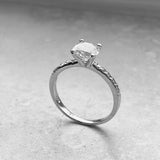 Sterling Silver CZ Wedding Ring, Engagement Ring, Silver Ring, CZ Ring