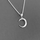 Sterling Silver Crescent Moon Necklace, Moon Necklace, Celestial Necklace, Necklaces