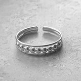 Sterling Silver Beads Toe Ring, Silver Ring, Bead Ring, Boho Ring