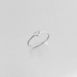 Sterling Silver Tiny Love Knot Ring, Dainty Ring, Boho Ring, Love Ring, Silver Ring