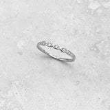 Sterling Silver Braided CZ Ring, Silver Ring, Braided Ring, Stackable Ring