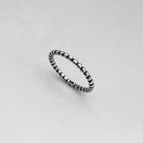 Sterling Silver Eternity Beads Ring, Stackable Ring, Silver Ring, Boho Ring