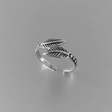 Sterling Silver Double Leaf Toe Ring, Silver Rings, Tree Ring