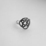 Sterling Silver Rounded Celtic Knot Ring, Celtic Ring, Boho Ring, Silver Ring