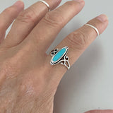 Sterling Silver Turquoise Ring, Silver Ring, Statement Ring, Boho Ring