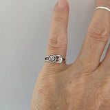 Sterling Silver Small Sun and Moon Ring. Silver Rings, Sun Ring, Celestial Ring