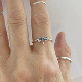 Sterling Silver Little Dragonfly Ring, Dainty Ring, Silver Ring, Spirit Ring, Boho Ring