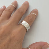 Sterling Silver Heavy Concave Band, Silver Band, Silver Ring, Statement Ring, Boho Ring