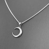 Sterling Silver Crescent Moon Necklace, Moon Necklace, Celestial Necklace, Necklaces