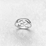 Sterling Silver Eye of Ra Ring, Silver Rings, Protection Ring, Eye of Horus Ring, Religious Ring