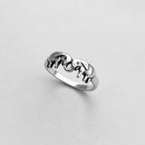 Sterling Silver Small Kissing Elephant Ring, Silver Ring, Good Luck Ring, Spirit Ring