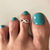 Sterling Silver Infinity Toe Ring, Silver Ring, Love Ring