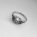 Sterling Silver Lotus Flower Ring, Lotus Ring, Yoga Ring, Silver Rings