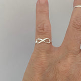 Sterling Silver Small Infinity Ring, Silver Ring, Love Ring, Promise Ring, Forever Ring