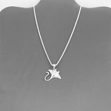 Sterling Silver Stingray Necklace, Silver Necklaces, Ocean Necklace