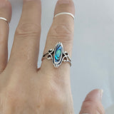 Sterling Silver Abalone Ring, Silver Ring, Statement Ring, Boho Ring, Stone Ring