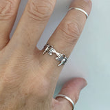 Sterling Silver Eternity Dragonfly Ring, Silver Ring, Boho Ring, Spirit Ring