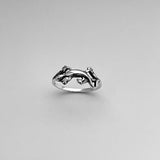 Sterling Silver Lizard Ring, Silver Ring, Reptile Ring, Animal Ring