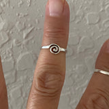 Sterling Silver Swirl Toe Ring, Silver Rings, Swirly Ring, Boho Ring