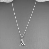 Sterling Silver Triquetra Necklace, Silver Necklace, Knot Necklace, Celtic Necklace