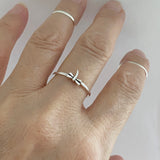 Sterling Silver Tiny Dragonfly Ring, Dainty Ring, Silver Ring, Spirit Ring, Boho Ring