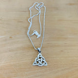 Sterling Silver Celtic Necklace, Silver Necklace, Celtic Knots Necklace