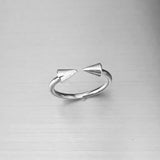 Sterling Silver Double Arrow Toe Ring, Boho Ring, Silver Ring