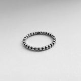 Sterling Silver Eternity Beads Ring, Stackable Ring, Silver Ring, Boho Ring