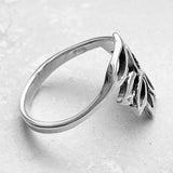 Sterling Silver Adjustable Lotus Flower Ring, Silver Ring, Boho Ring, Flower Ring