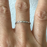 Sterling Silver Stackable Micro Twist Rings