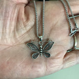 Sterling Silver Butterfly Necklace, Boho Necklace, Silver Necklace, Spirit Necklace