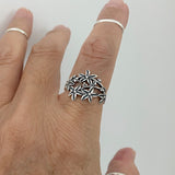 Sterling Silver Bunch of Lillies Ring, Flower Ring, Silver Rings, Lily Ring