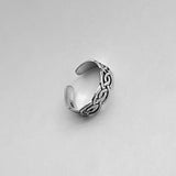 Sterling Silver Celtic Toe Ring, Silver Ring, Celtic Ring, Braid Ring