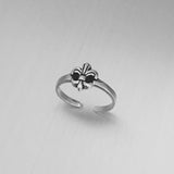 Sterling Silver Small Fleur De Lis Toe Ring, Flower Ring, Lotus Ring, Saints Ring