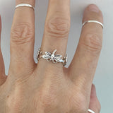Sterling Silver Eternity Dragonfly Ring, Silver Ring, Boho Ring, Spirit Ring