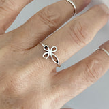 Sterling Silver Intertwined Cross Ring, Silver Ring, Religious Ring