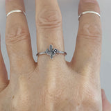 Sterling Silver Cactus Flower Ring, Tree Ring, Silver Ring, Desert Ring, Dainty Ring
