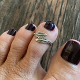 Sterling Silver Double Leaf Toe Ring, Silver Rings, Tree Ring