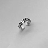 Sterling Silver Celtic Toe Ring, Silver Ring, Celtic Ring, Braid Ring
