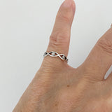Sterling Silver Eternity All Seeing Eye Band, Silver Ring, Protector Ring, Eye Ring,