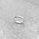 Sterling Silver Curve Thumb Ring, Silver Ring, Boho Ring, Stackable Ring
