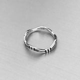 Sterling Silver Stackable Bamboo Ring