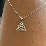 Sterling Silver Celtic Necklace, Silver Necklace, Celtic Knots Necklace