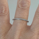 Sterling Silver Bali Small Bead Ring, Silver Ring, Boho Ring, Stackable Ring