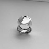 Sterling Silver Statement Concave Ring, Silver Band, Silver Rings, Boho Ring