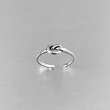 Sterling Silver Tiny Love Knot Toe Ring, Silver Ring, Knot Ring, Love Knot Ring